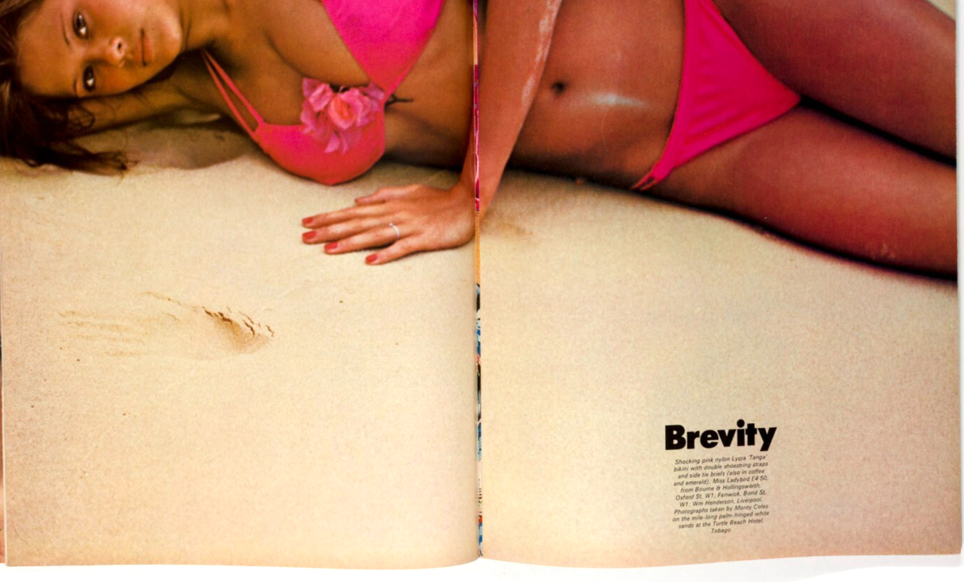 Swimwear LINDA McCARTNEY Jive dancing HONEY MAGAZINE June 1975 50 birthday gift
