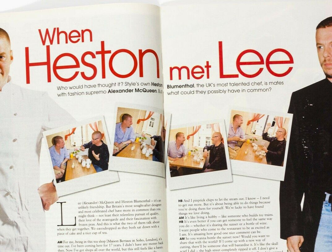 HESTON BLUMENTHAL interviews ALEXANDER MCQUEEN exclusive UK Times Style Magazine