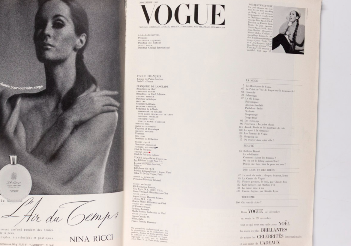 Rolex GUY BOURDIN Anouk Aimee PICASSO Paris Vogue 1966 November BALENCIAGA Knapp