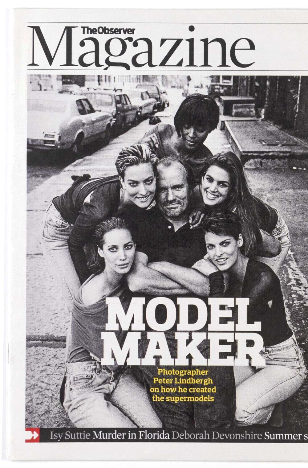 Tatjana Patitz PETER LINDBERGH Jan 1990 Vogue Supermodel Maker OBSERVER MAGAZINE