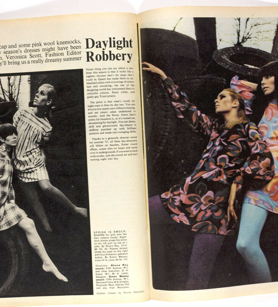 TWIGGY Peggy Moffitt FORSYTE SAGA 60's knitting pattern WOMAN'S MIRROR magazine