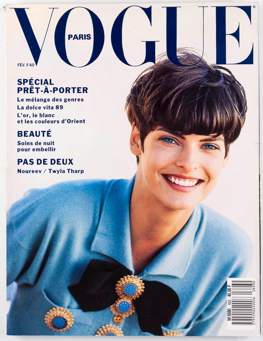 Linda Evangelista CARRE OTIS Naomi Campbell PARIS VOGUE February 1989 Alaia VTG
