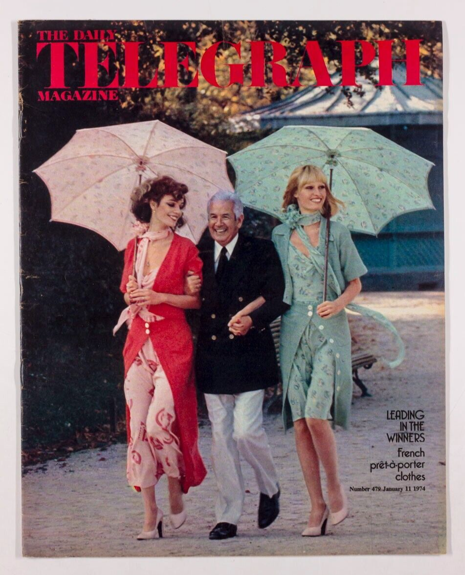 HELMUT NEWTON Joanna Lumley CHLOE Pret-a-Porter RITZ vtg TELEGRAPH January 1974