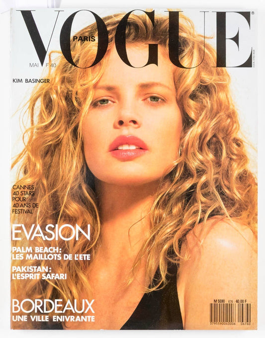 Kim Basinger GUY BOURDIN Kristen McMenamy PARIS VOGUE May 1987 Julie Delpy 676
