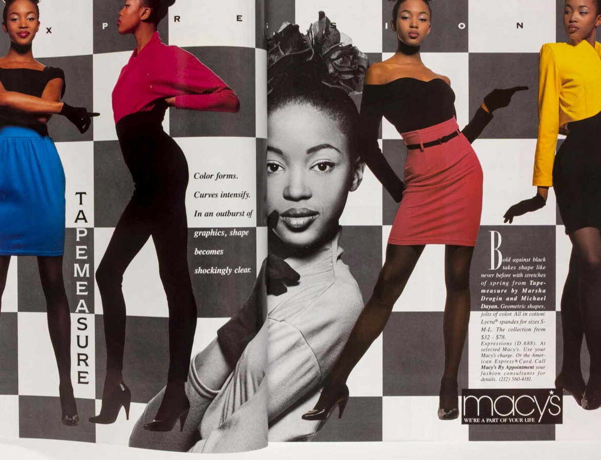 Susan Miner NAOMI CAMPBELL MacPherson TIMOTHY HUTTON Elle October 1988 magazine