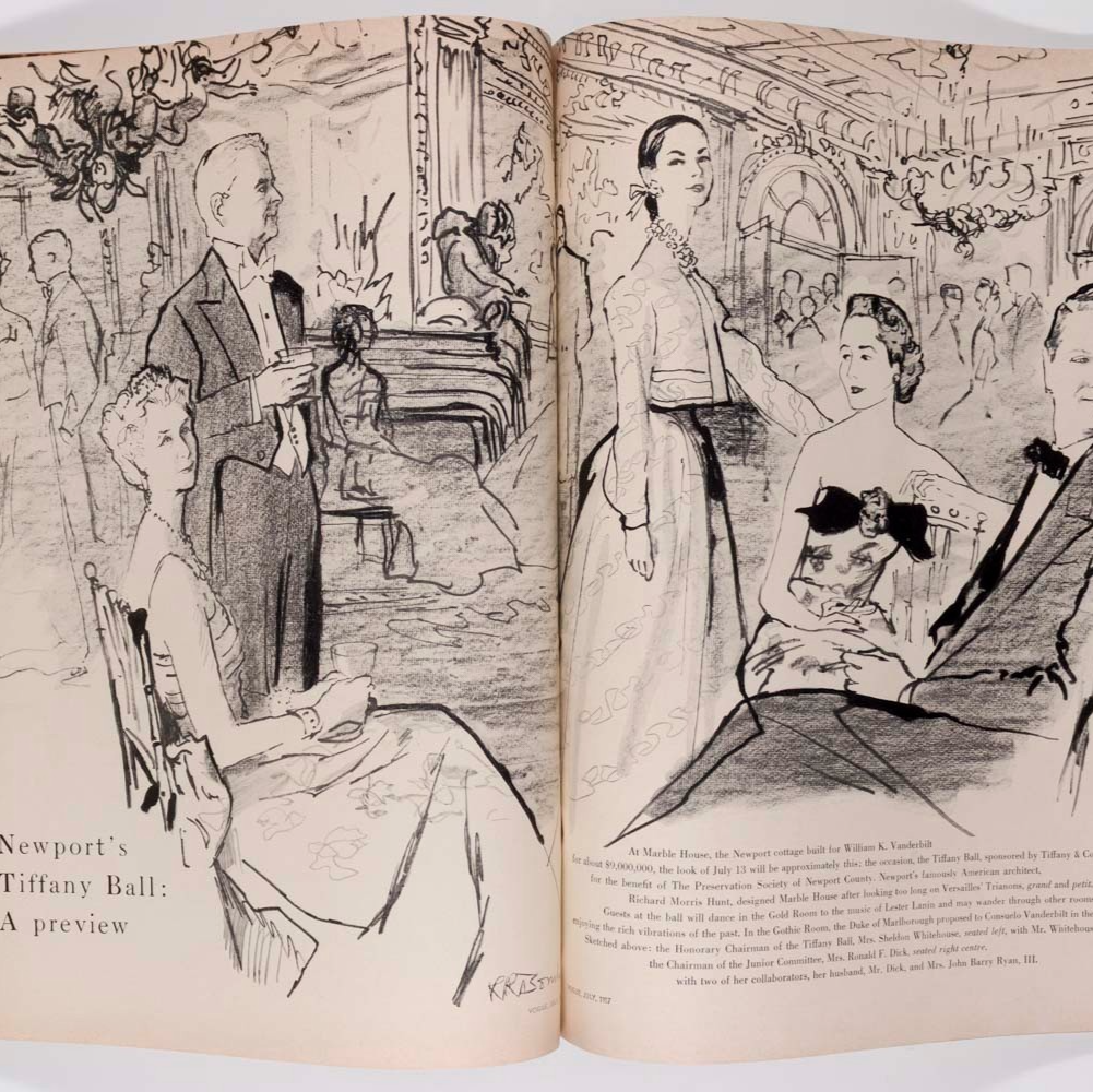 Anne St Marie RENE BOUCHE Bridal VOGUE July 1957 Marmie Eisenhower HORST Vevean