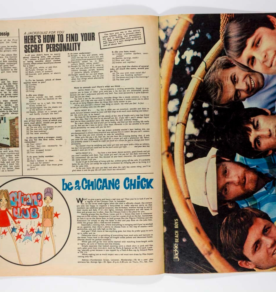 John Hamill BEACH BOYS Mickey Dolenz JACKIE magazine 29 April 1967 Carl Wayne UK