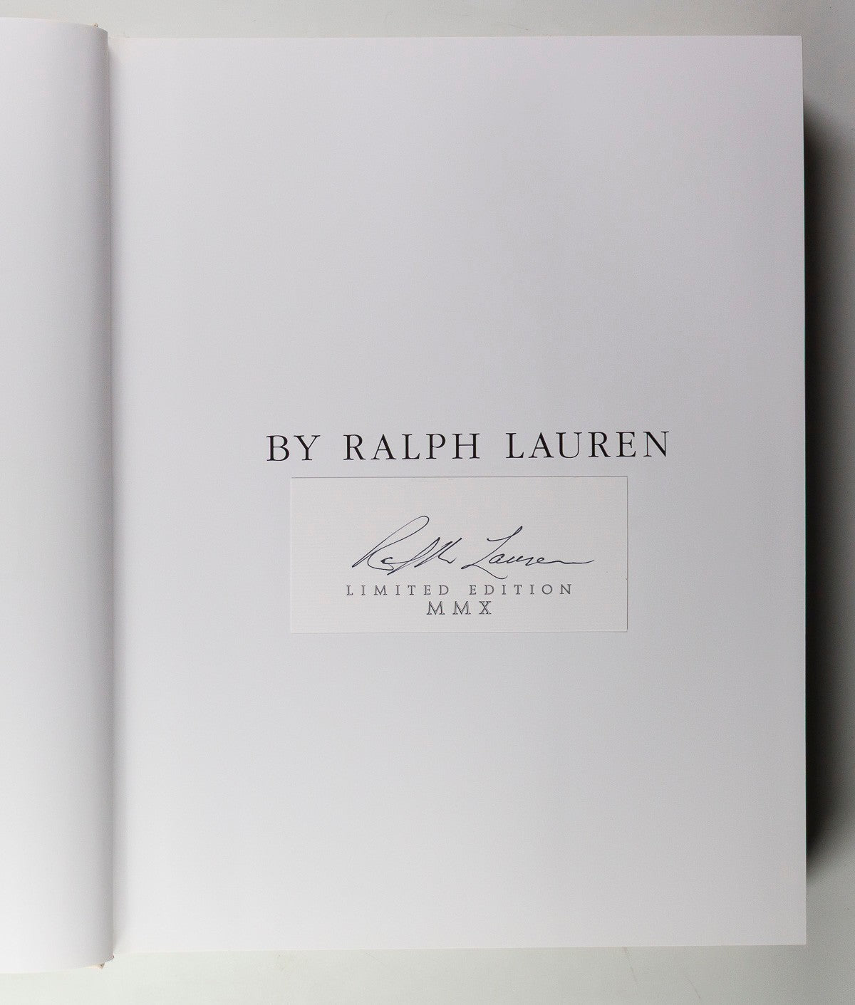 Ralph Lauren SIGNED Rare LIMITED EDITION Rizzoli book MMX slipcase 2007 Hardback