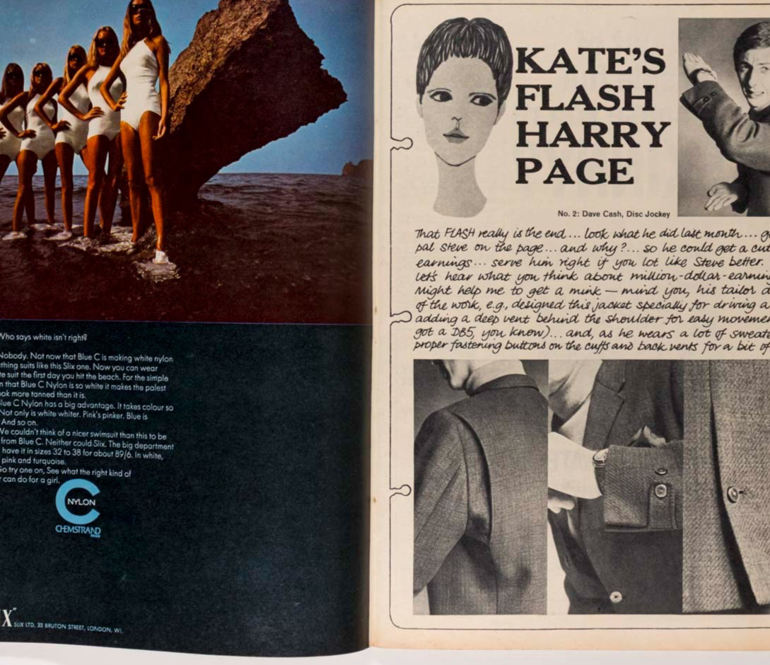 TWIGGY Mick Jagger LYNN REDGRAVE Honey magazine UK May 1967 Helmut Newton MINERS