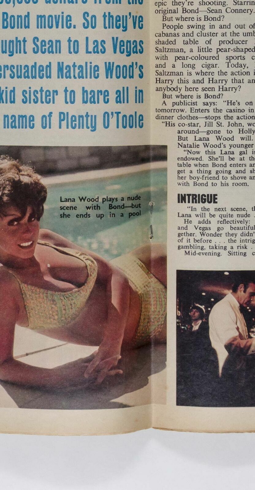 Sean Connery LANA WOOD Albert Broccoli THE SWEET Tom Gilbey WEEKEND magazine 70s