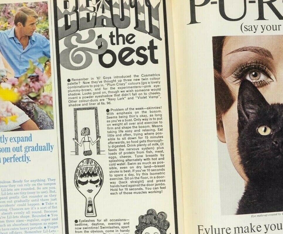 COURREGES May Routh PARIS COLLECTIONS PETTICOAT magazine March 1968 vtg Dior YSL