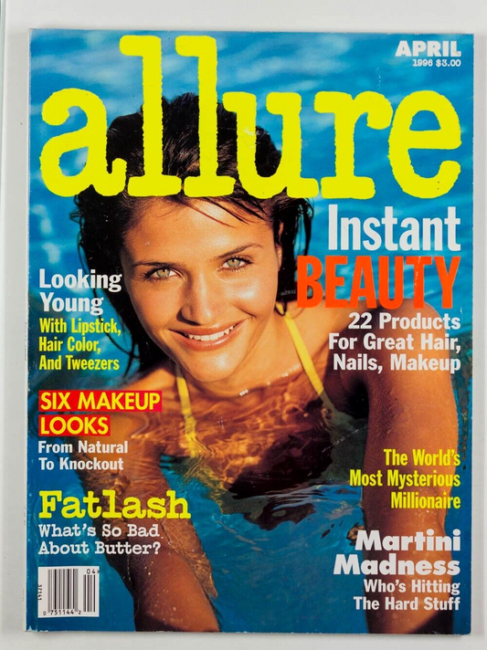 Helena Christensen NATURAL MAKE-UP Instant Beauty ALLURE MAGAZINE April 1995 USA