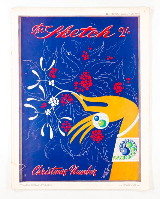 Erte THE SKETCH magazine CHRISTMAS NUMBER November 1940 Art deco illustration UK