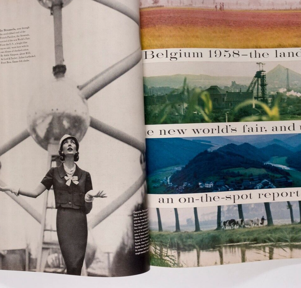 Rene Bouche BRUSSELS FAIR William Klein CORBUSIER Jessica Daves LBD Brazil VOGUE