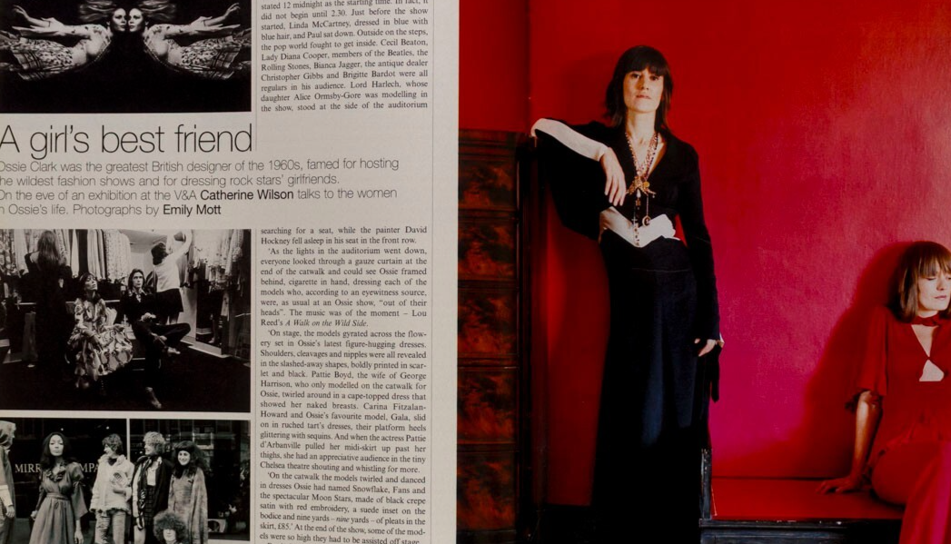 OSSIE CLARK Pattie Boyd IRIS MARK PALMER Telegraph magazine July 2003 vtg KABUL
