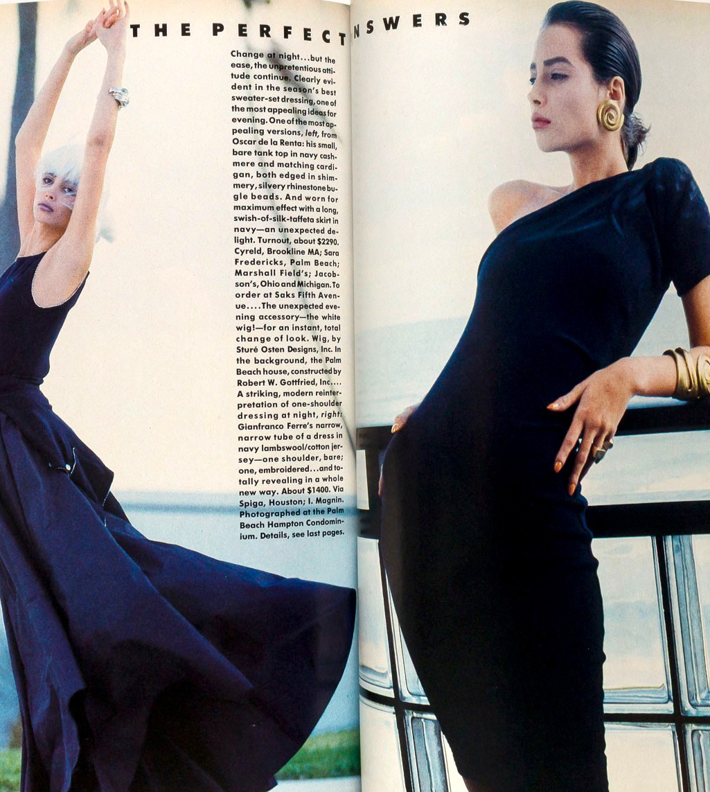 Alexa CHRISTY TURLINGTON Catherine Oxenberg US OGUE March 1986 Tatjana Patitz