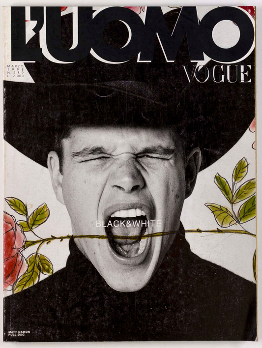 Matt Damon BRUCE WEBER Paul Morrissey LINDBERGH Iggy Pop WARHOL vtg L'UOMO VOGUE