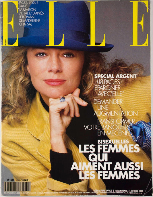 JACKIE BISSET Rosemary McGrotha KAREN MULDER Elle October 1988 MADELEINE CHAPSAL