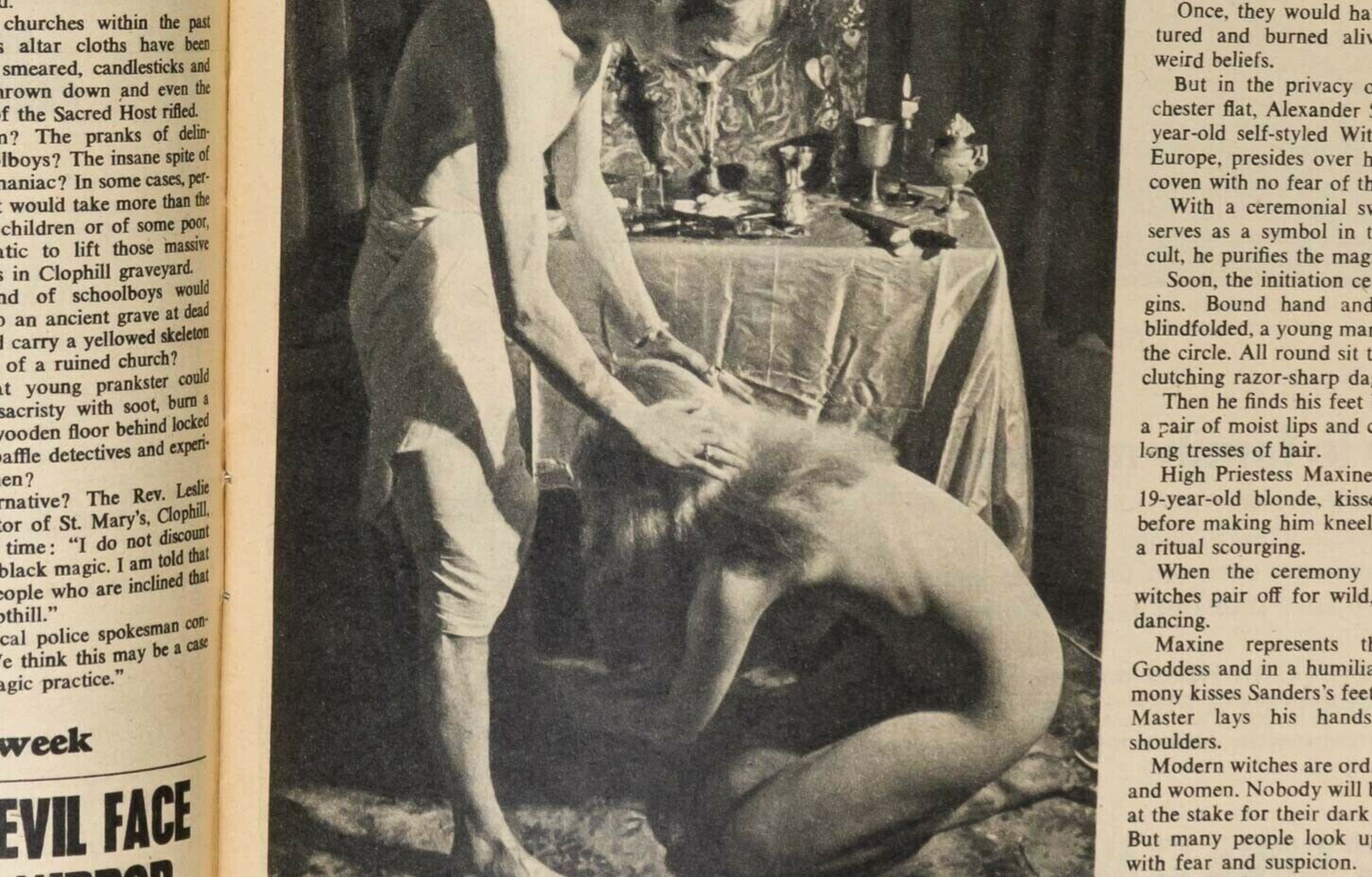 WITCHCRAFT Witch coven THE BLACK ART Alex Maxine & Sanders TITBITS magazine 60's