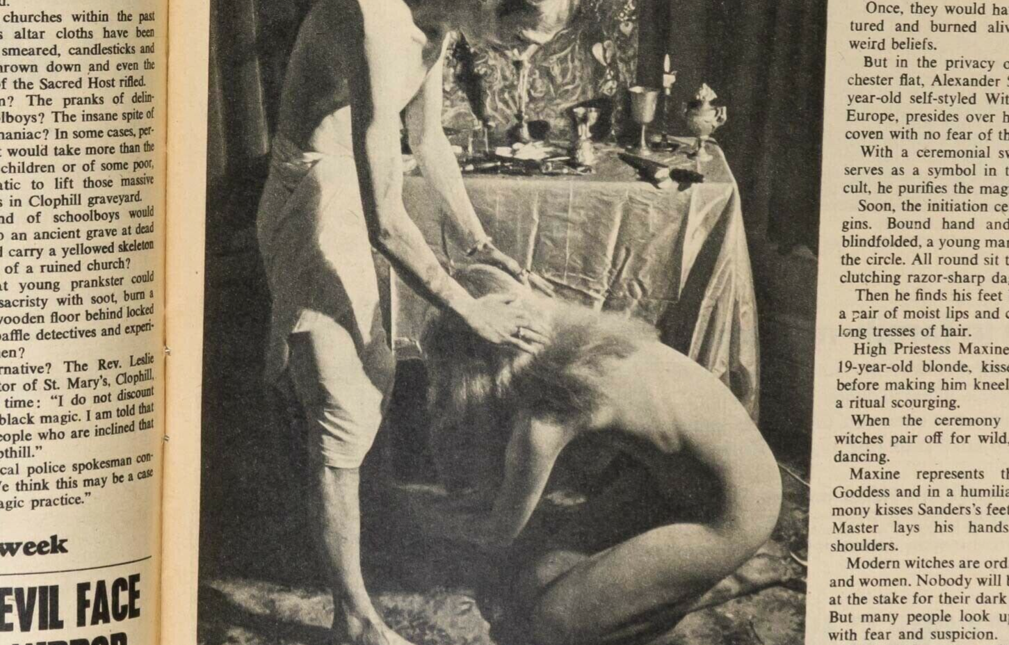 WITCHCRAFT Witch coven THE BLACK ART Alex Maxine & Sanders TITBITS magazine 60's