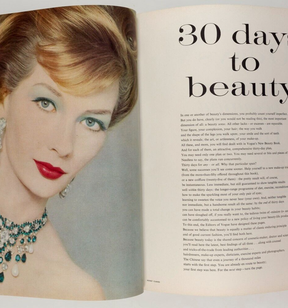 Irving Penn ERWIN BLUMENFELD Erica Perl VOGUE Beauty Book magazine 1958 Make-Up