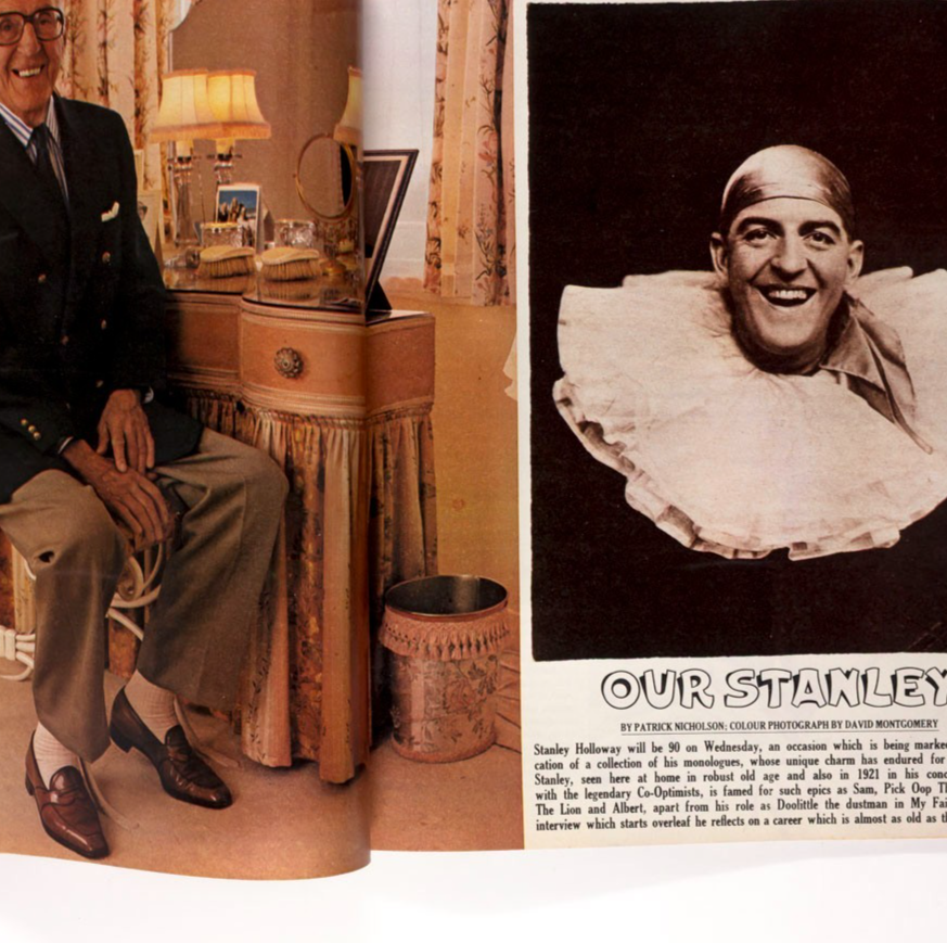 Leather fashion SNOOPY Stanley Holloway JOHN BRATBY  Sunday Times September 1980