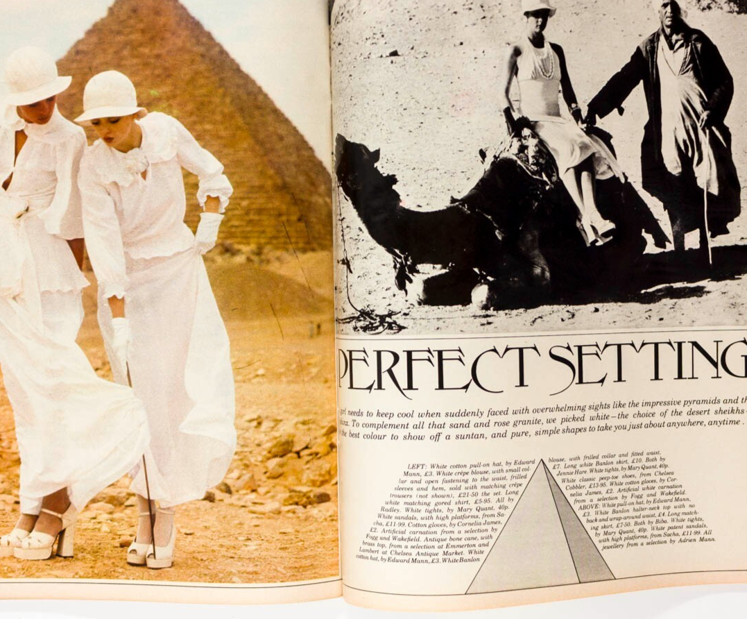 TRACY WEED Egypt TUTANKHAMUN Karnak BIBA David Essex BOWIE  19 magazine May 1973