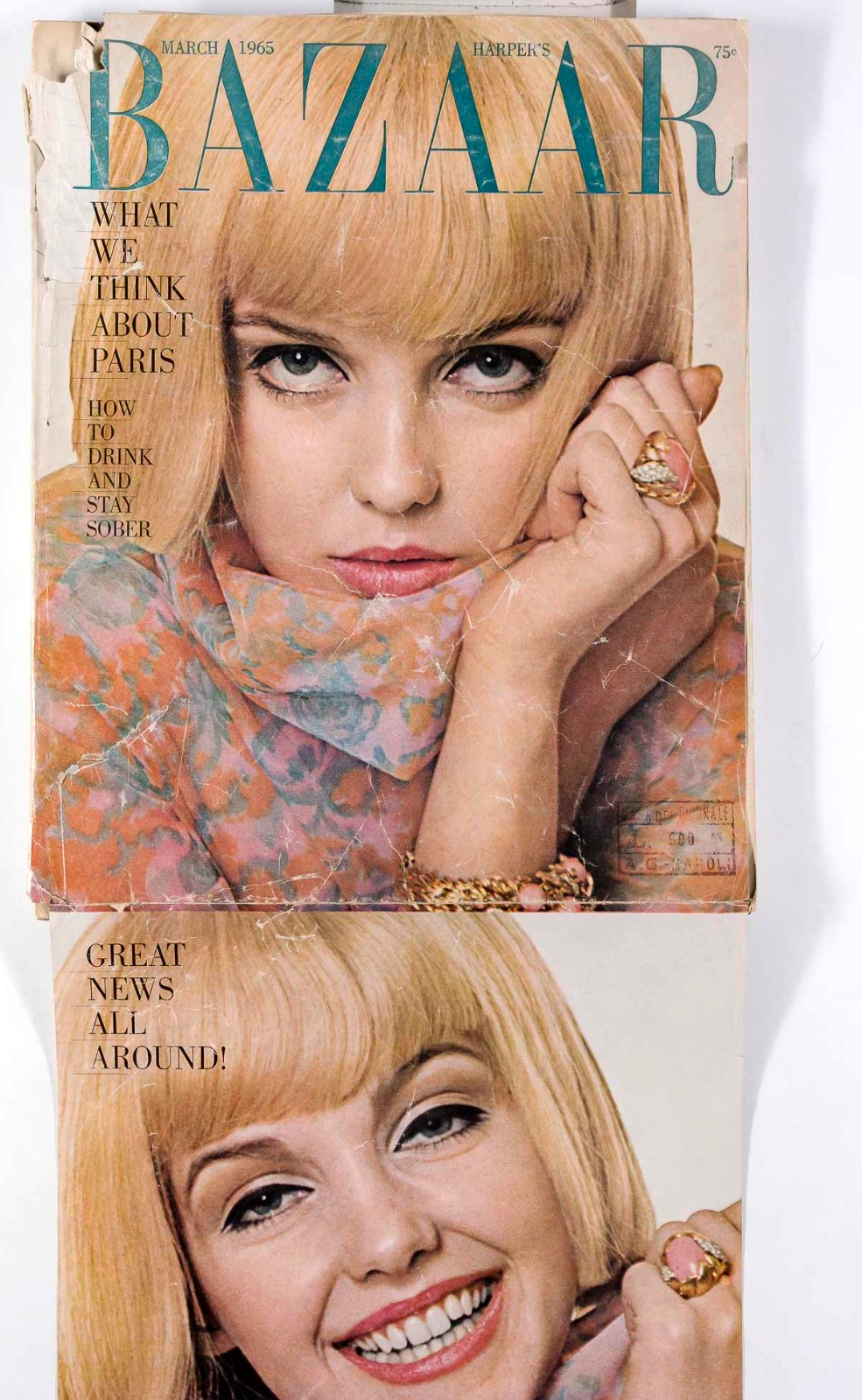 Donna Mitchell BOB RICHARDSON Antonio Lopez HARPER'S BAZAAR March 1965 Dubuffet