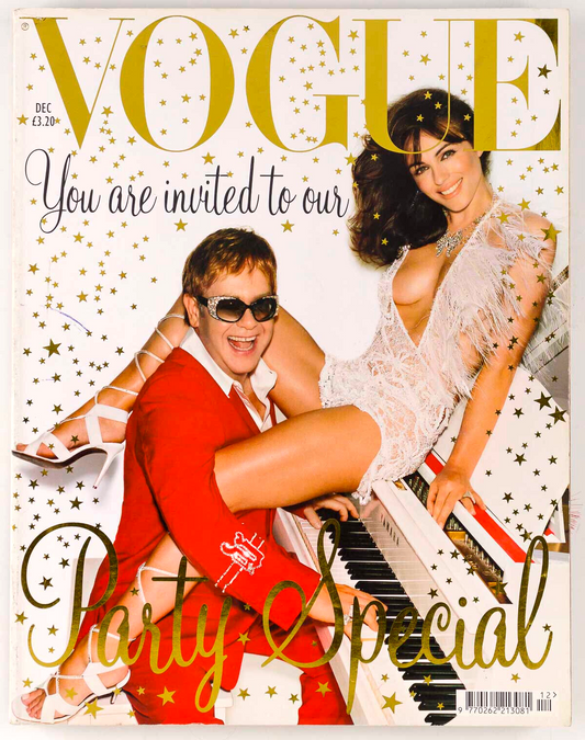 ELTON JOHN Elizabeth Hurley CORINNE DAY Vogue December 2002 Nick Kamen TESTINO