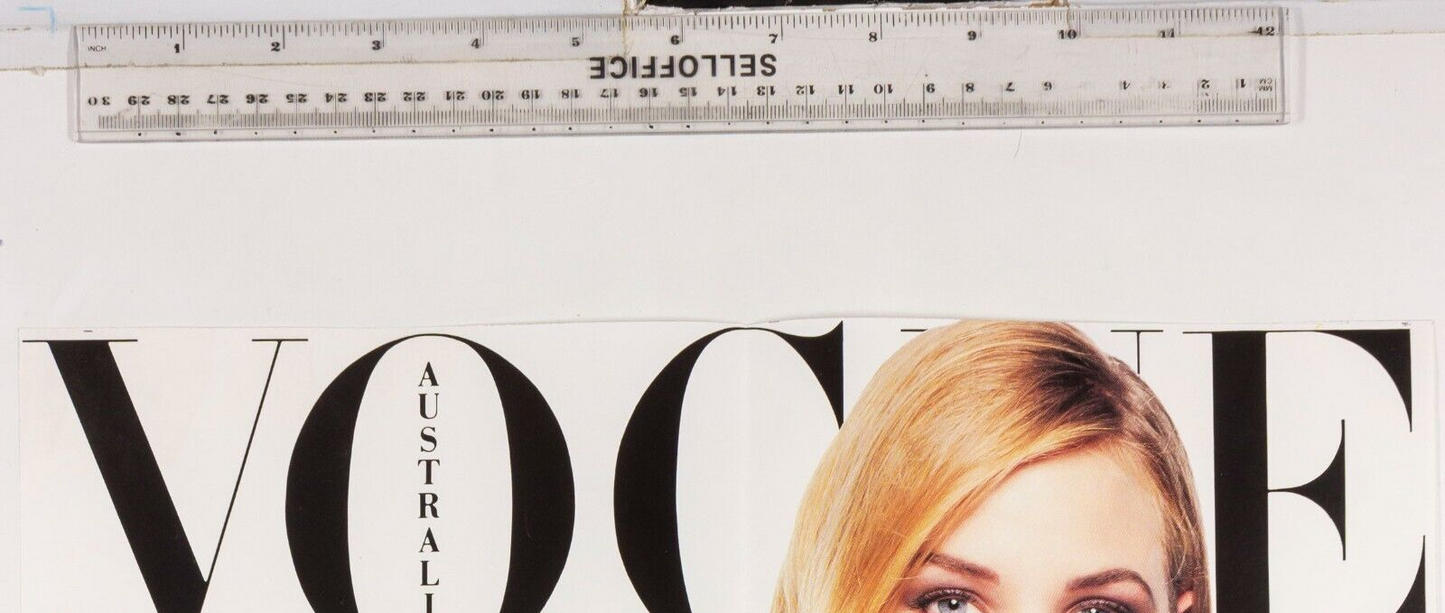 JOANNA RHODES cover HUGE fold-out original poster VOGUE MAGAZINE Australia issue