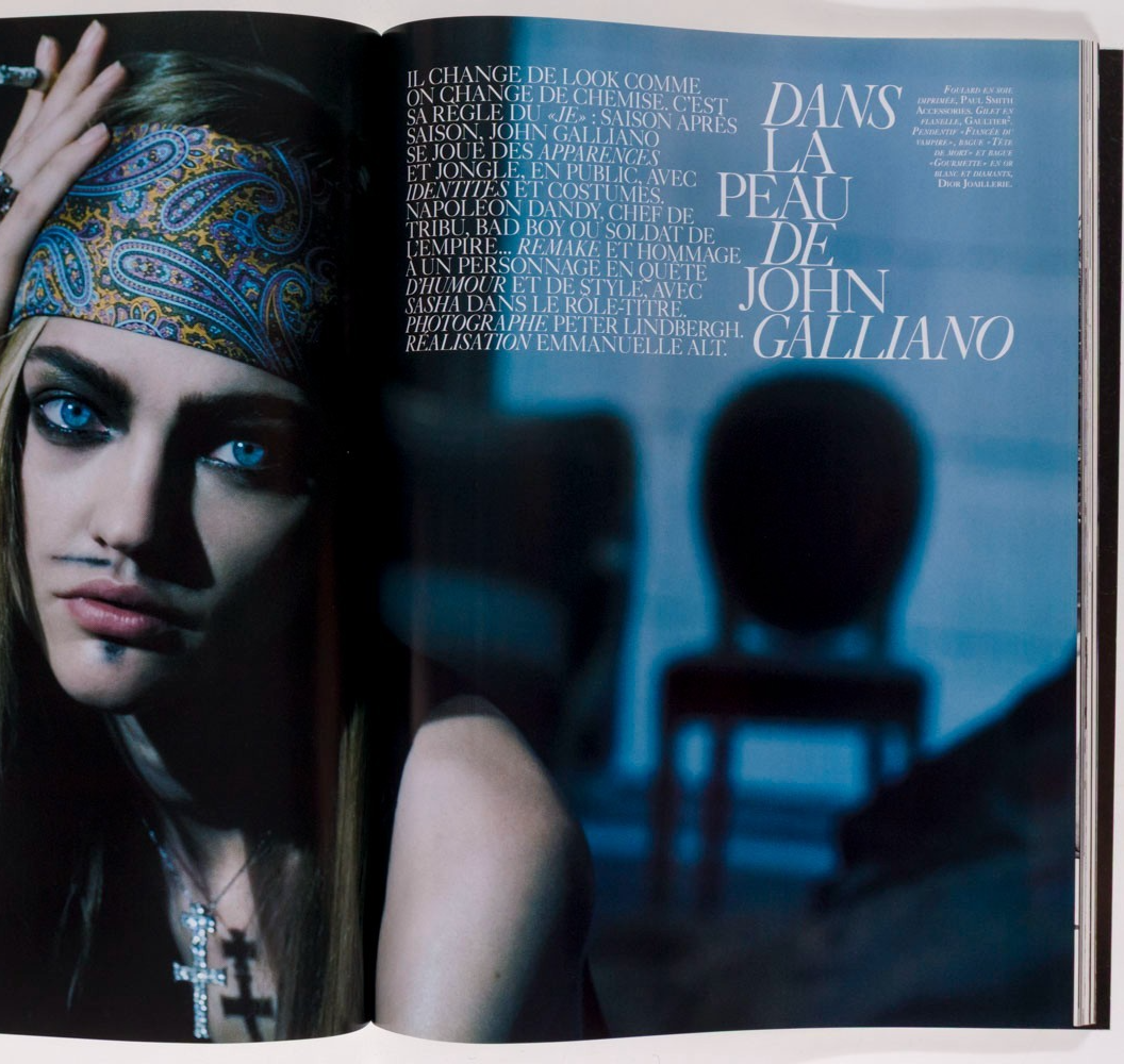 Paris Vogue guest edited by John Galliano DREW BARRYMORE Cat Power 2006 December