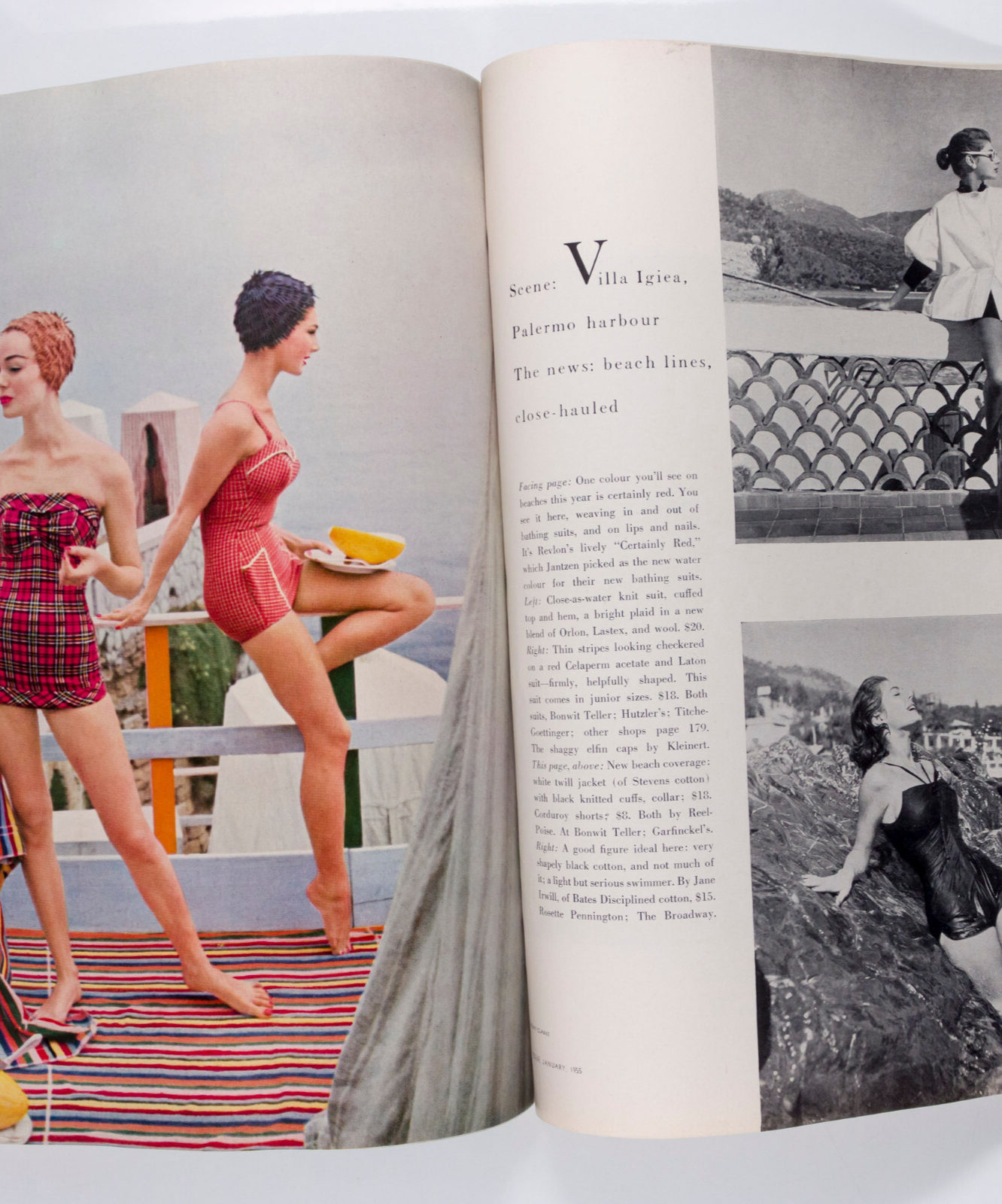 ANNE ST MARIE Blumenfeld COLE PORTER Dagmar SICILY Giacometti VOGUE January 1955