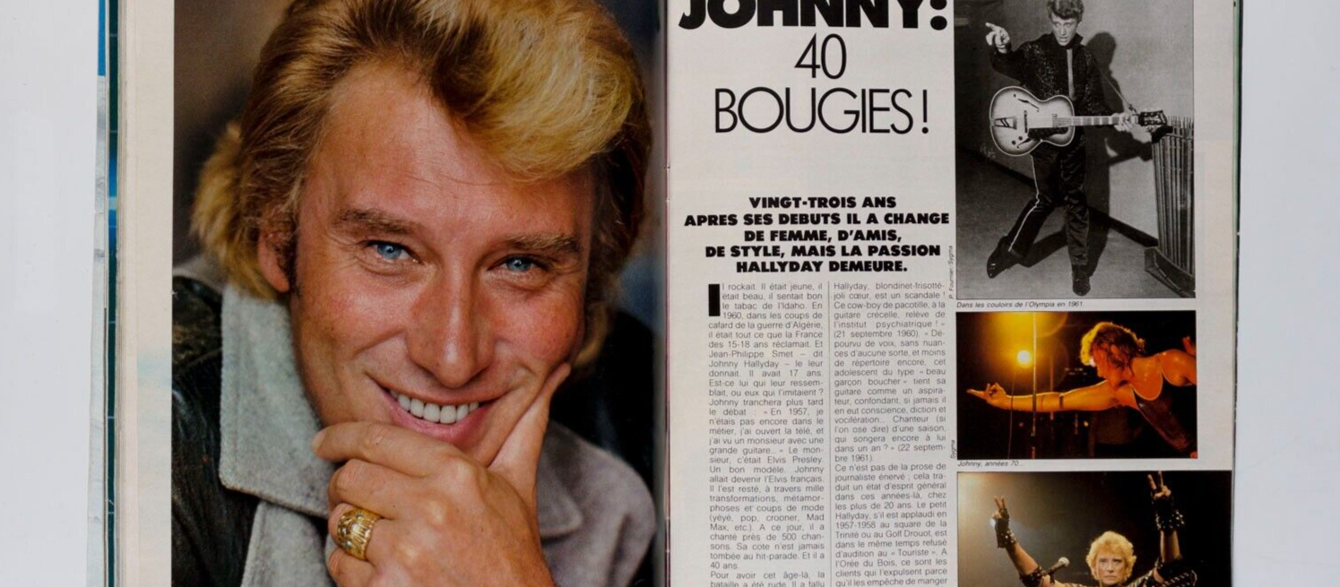 ANETTE STAI Jeremy Irons JOHNNY HALLYDAY Jamie Lee Curtis YANNICK Gruau ELLE vtg