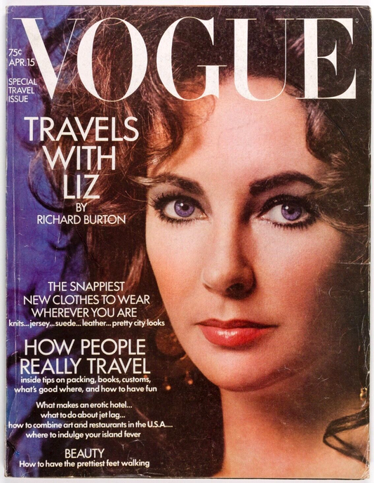 Elizabeth Taylor TALITHA GETTY Avedon VOGUE magazine 1971 April JOE DALLESANDRO