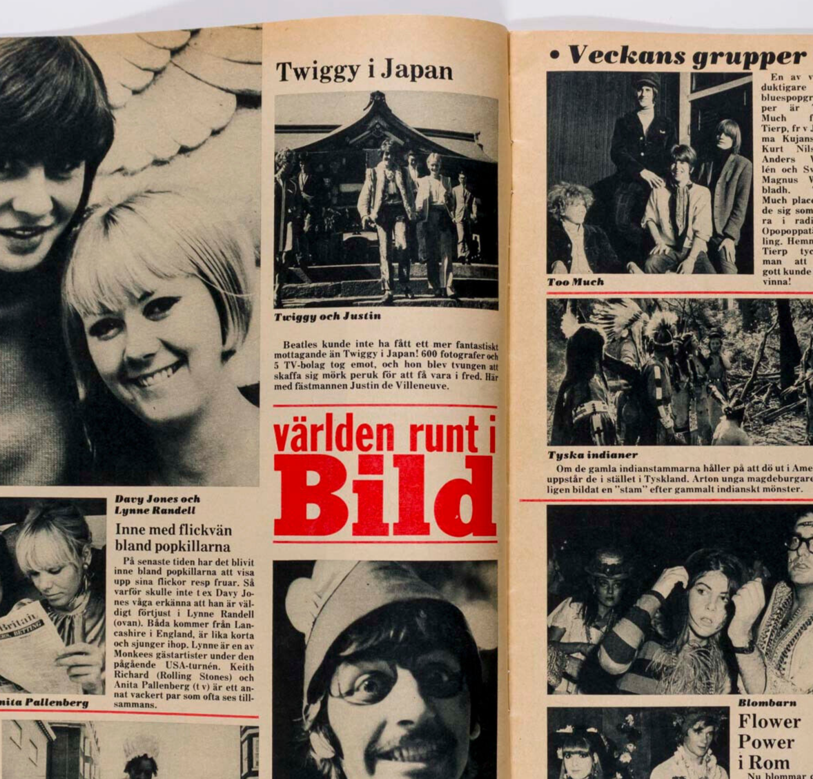 PATTIE BOYD Anita Pallenberg BRIAN EPSTEIN Beatles TWIGGY Bild pop magazine 60's