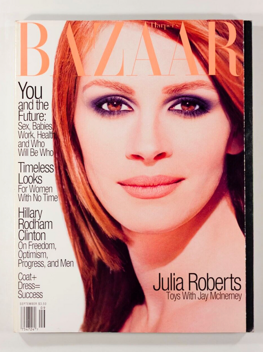 Julia Roberts KATE MOSS Hillary Clinton HARPER'S BAZAAR September 1995 Tom Ford
