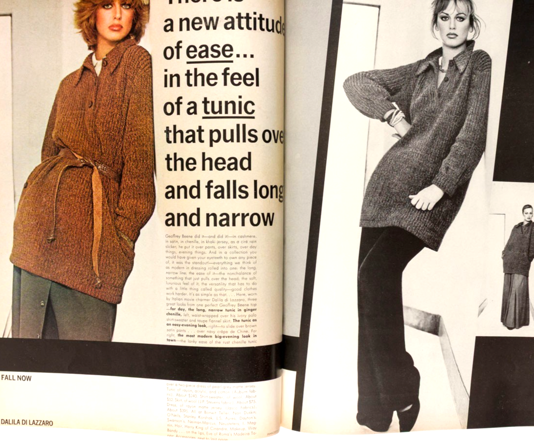 RENE RUSSO Dalila di Lazzaro DEBORAH TURBEVILLE Monty Python Vogue US July 1975