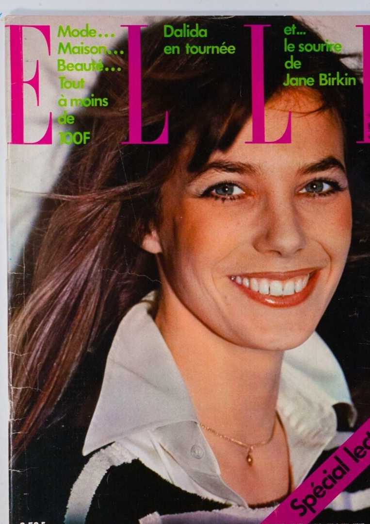 Jane Birkin DALIDA Brigitte Fossey 70's vtg Francoise Sagan FRENCH ELLE MAGAZINE