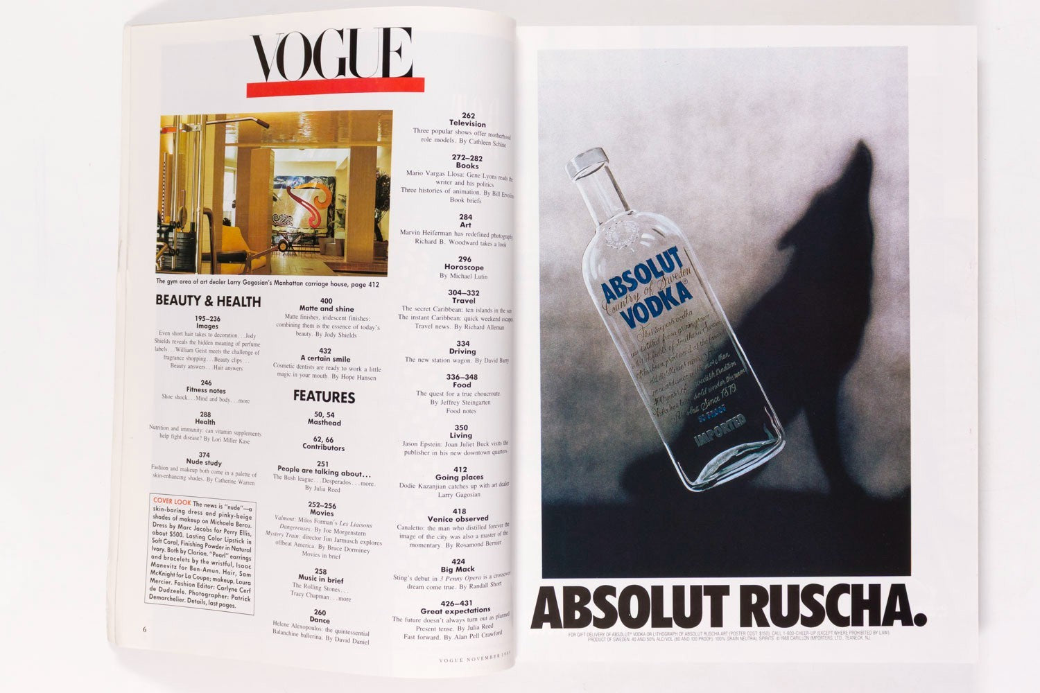 Michaela Bercu DARYL HANNAH Naomi VOGUE November 1989 Cavazzoni COLIN FIRTH Penn