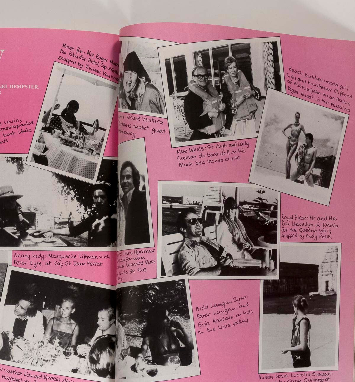 MARGAUX HEMINGWAY Bianca Jagger LADY TRYON Serge Gainsbourg TATLER February 1981