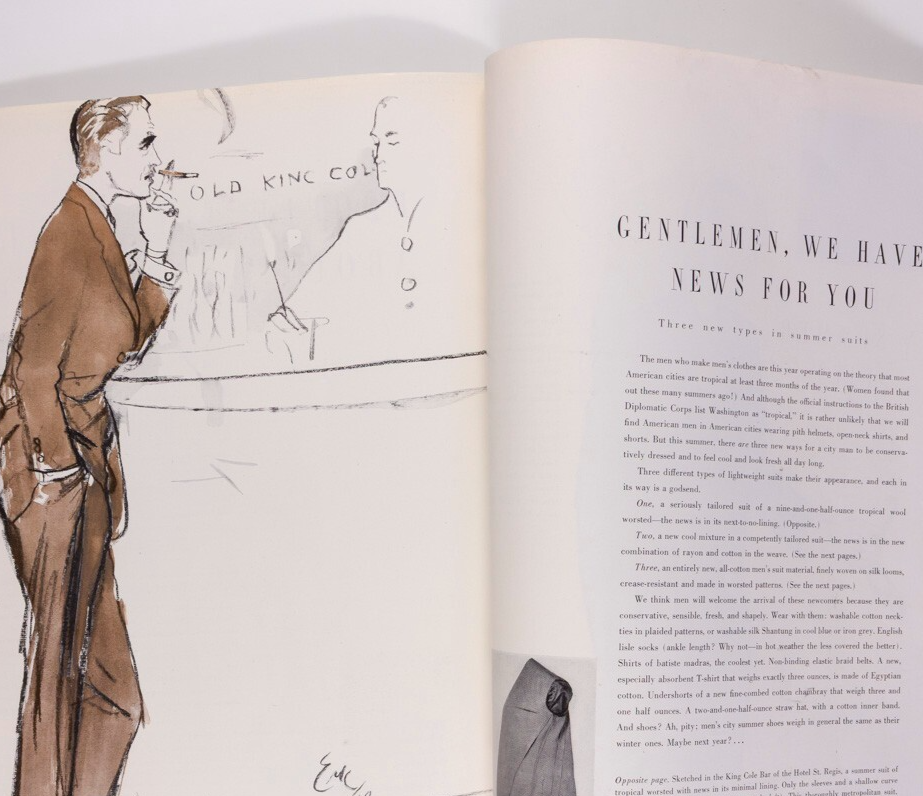 Irving Penn RENE BOUET-WILLAUMEZ Bouchet VOGUE April 1949 Mary Martin MENSWEAR