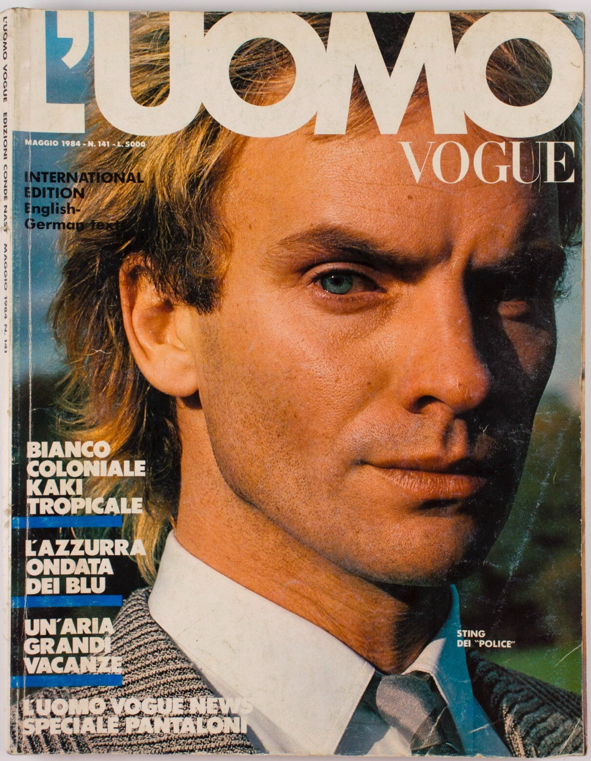 STING Albert Watson EMPORIO ARMANI L'uomo Vogue May 1984 Carlo Orsi ALDO FALLAI