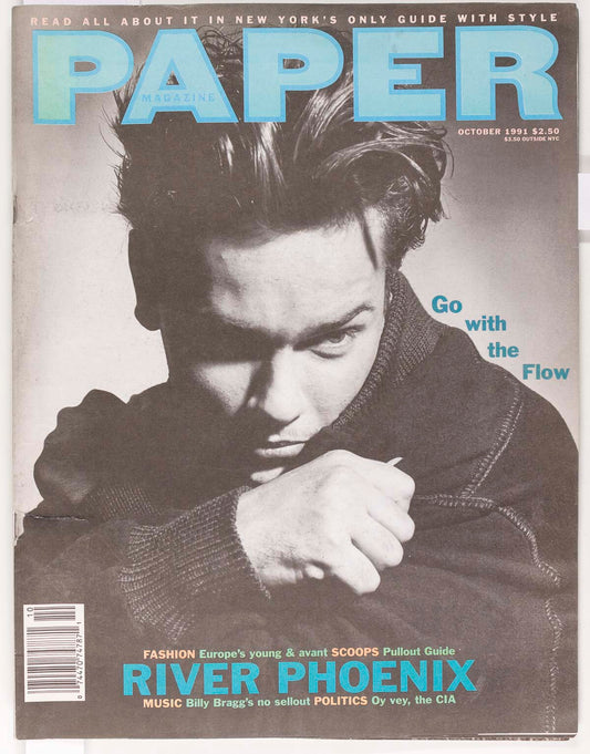 River Phoenix THE CIA Billy Bragg EUROPE Fashion NEW YORK style ~ PAPER magazine