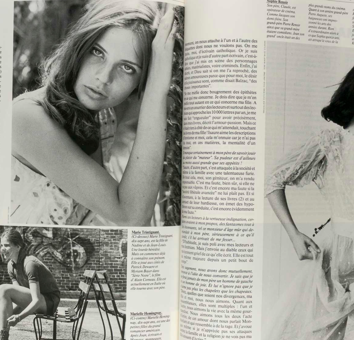 JACK NICHOLSON Jamie Lee Curtis NASTASSJA KINSKI Vogue Hommes October 1979 Golf