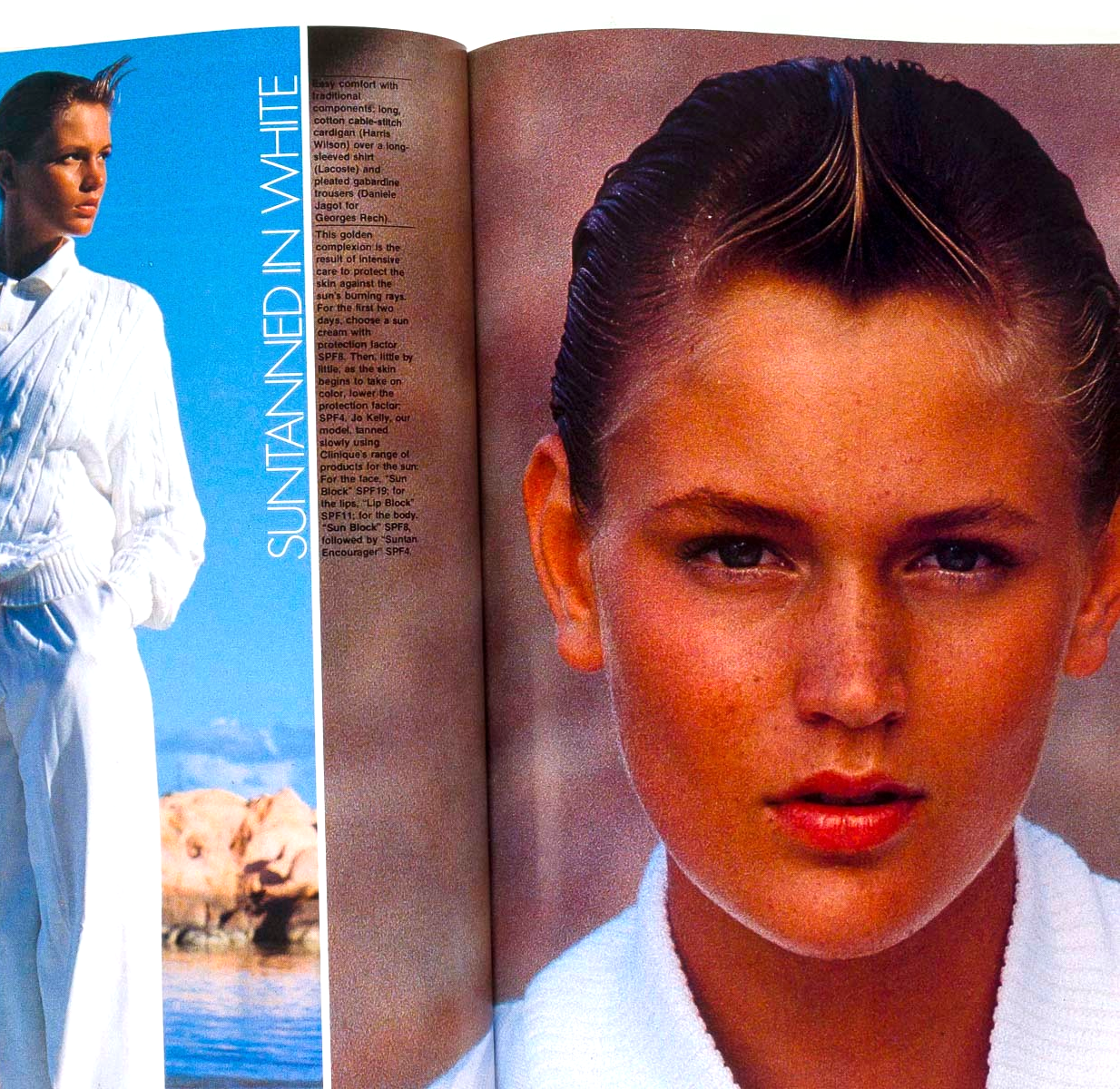 Tatjana Patitz YASMIN LE BON Ines de la Fressange ELLE INTERNATIONAL Spring 1985