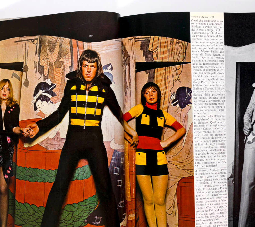 Helmut Berger ANTONY PRICE Marisa L'UOMO VOGUE October 1970 no 8 ANDREA CASCELLA