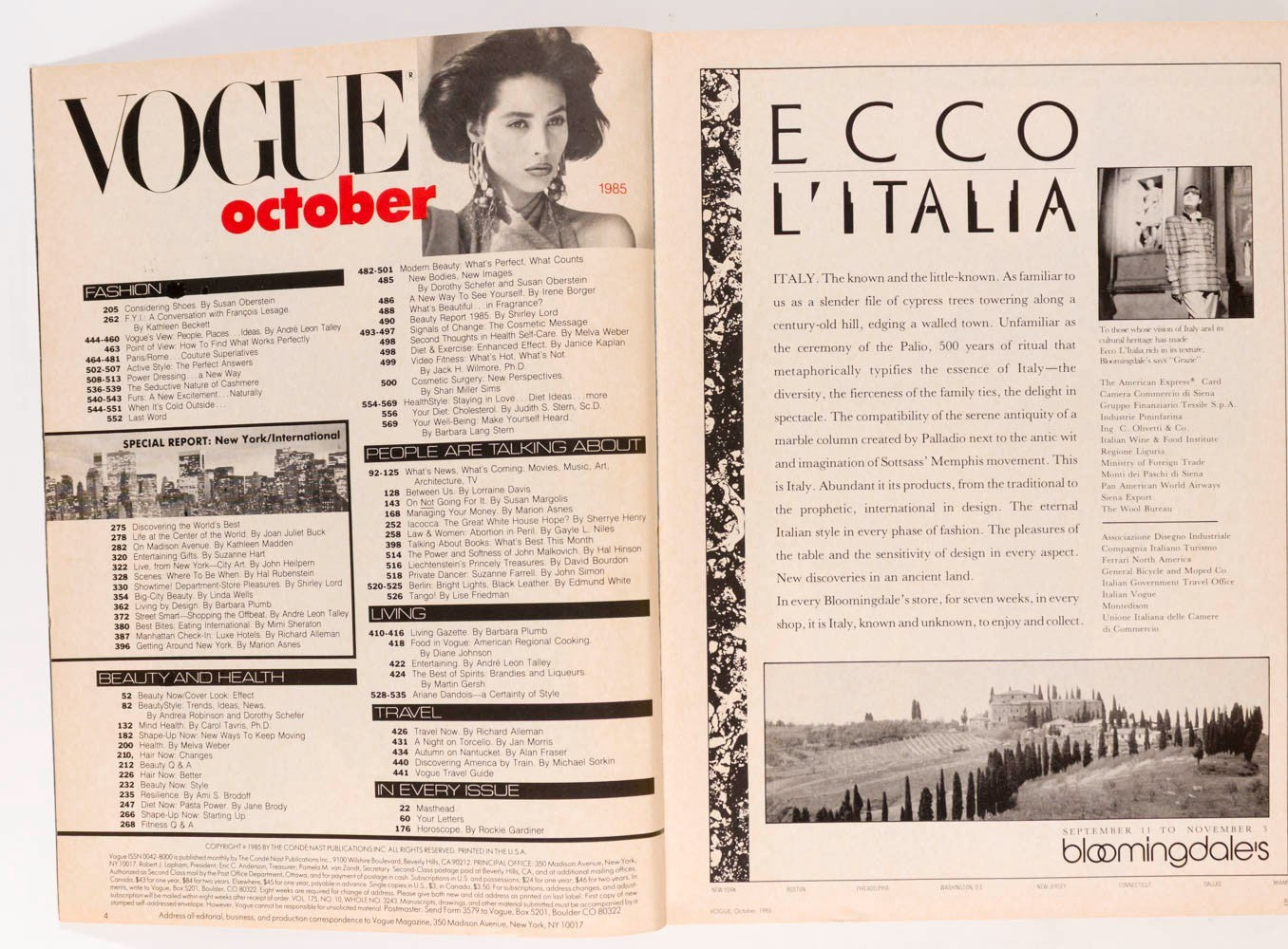 Alexa Singer HELMUT NEWTON Christy Turlington CDG Vogue October 1985 40 birthday