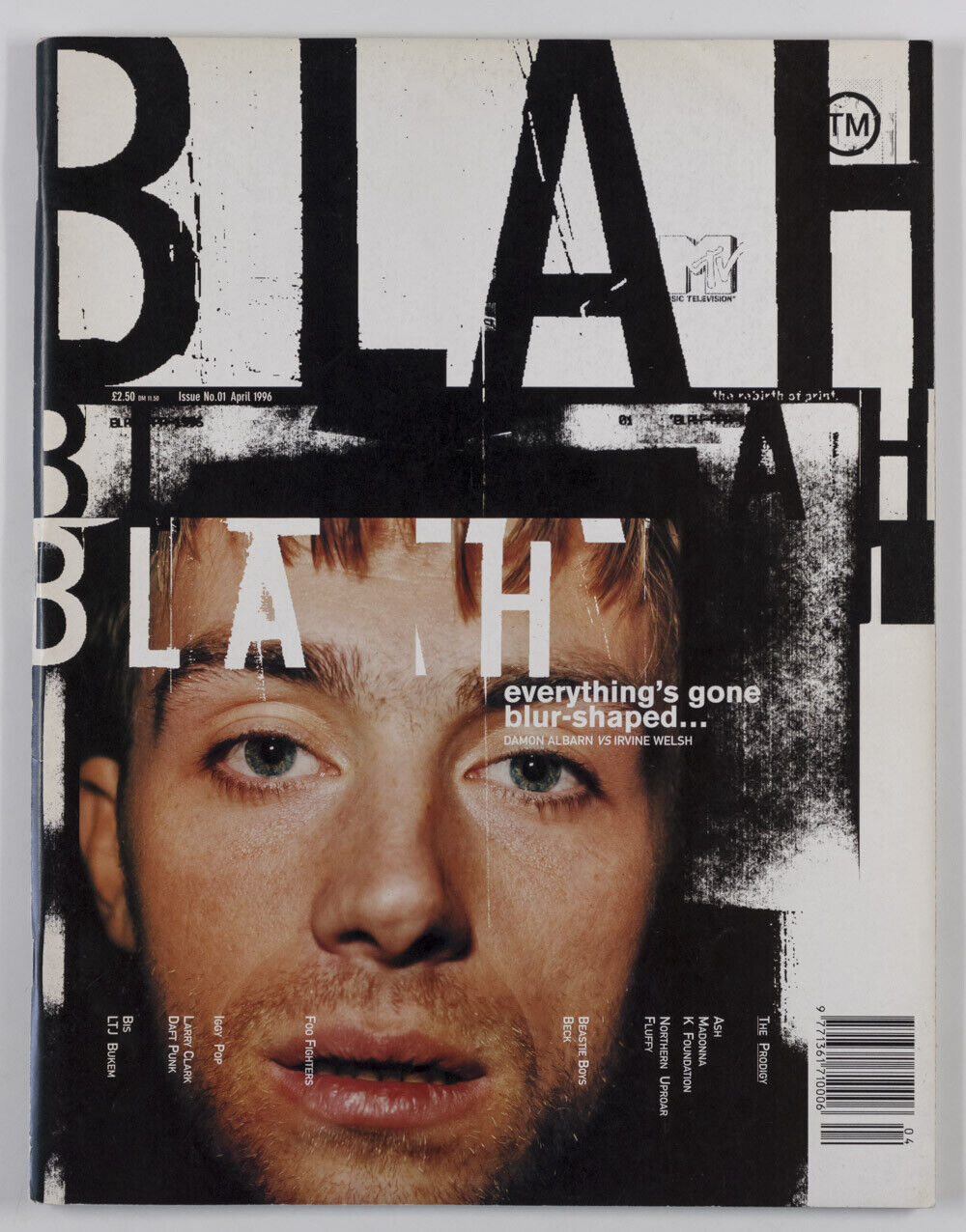 DAMON ALBARN DaftPunk KLF The Prodigy LARRY CLARK Iggy Pop BLAH Magazine #1 1996