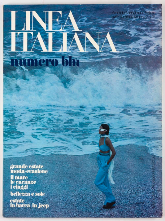 Numero Blue SUMMER FASHION Beauty LINEA ITALIANA June 1973 vtg MODA magazine 70s