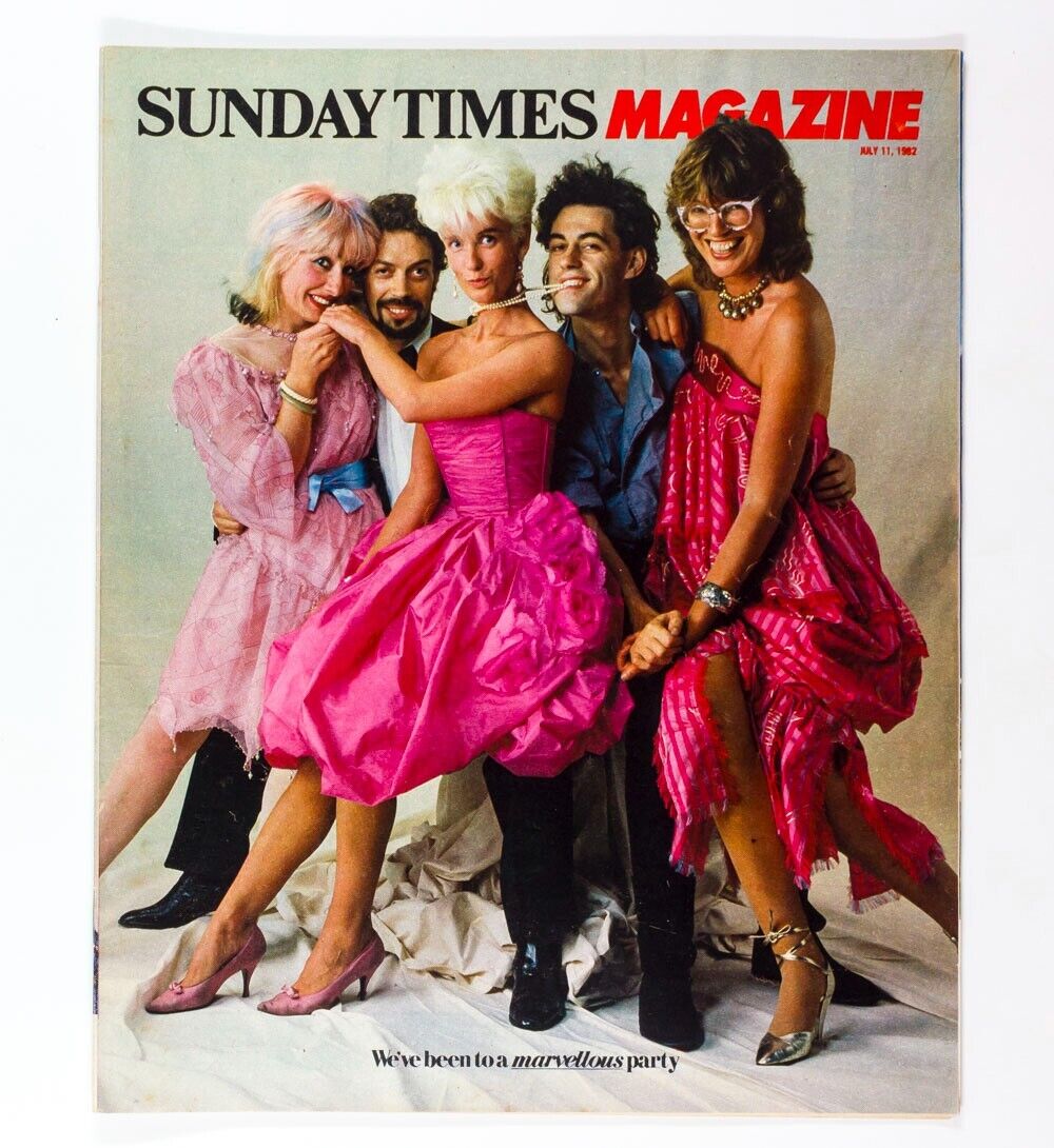 Paula Yates TIM CURRY Bob Geldof ZANDRA RHODES Christopher Reeve UK Sunday Times